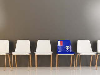 Chair with flag of french southern territories