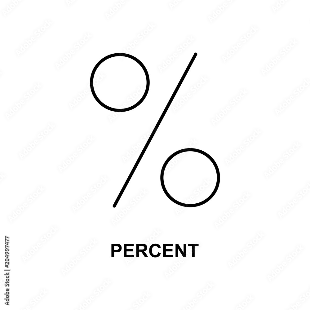 Poster percent sign icon. element of simple web icon with name for mobile concept and web apps. thin line p