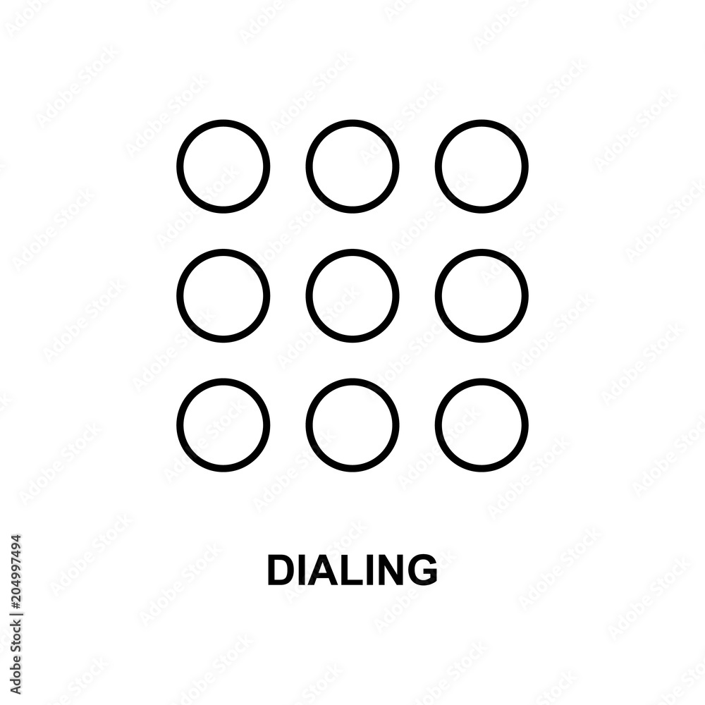 Poster dialing icon. element of simple web icon with name for mobile concept and web apps. thin line dialin