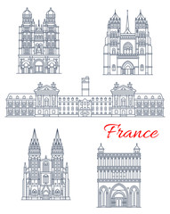 Travel landmark of France architecture icon