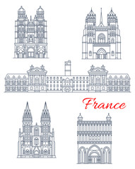 Fototapeta premium Travel landmark of France architecture icon