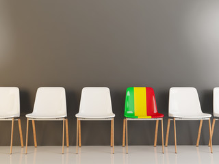 Chair with flag of mali