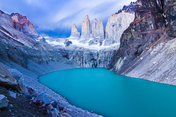 Torres del  Paine National Park, dawn before one of the best sunrises in the world
