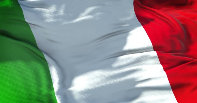 waving fabric texture of the flag of italy, italian national patriotic flag concept democratic union