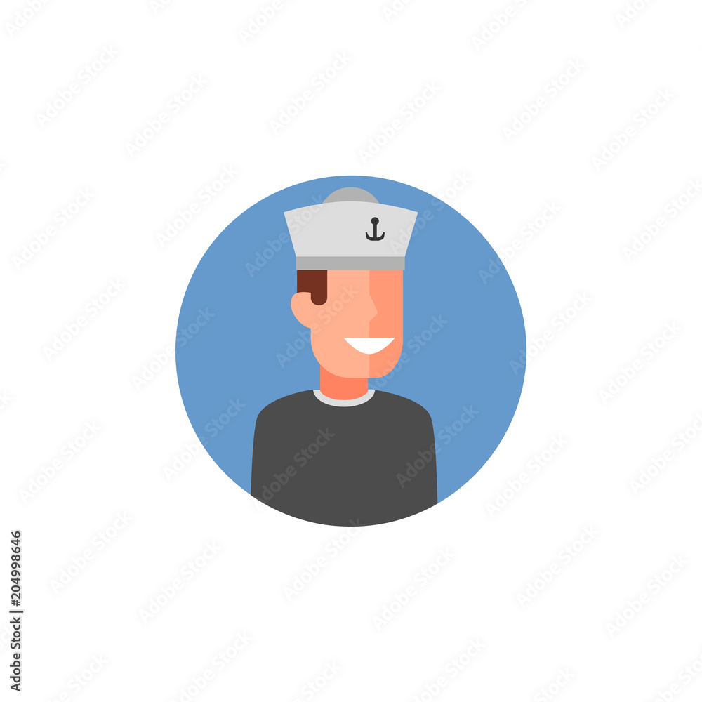 Poster colored avatar of sailor icon. element of colored people profession icon for mobile concept and web 