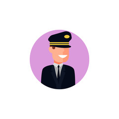 colored avatar of pilot icon. Element of colored people profession icon for mobile concept and web apps. Detailed colored avatar of pilot icon can be used for web and mobile