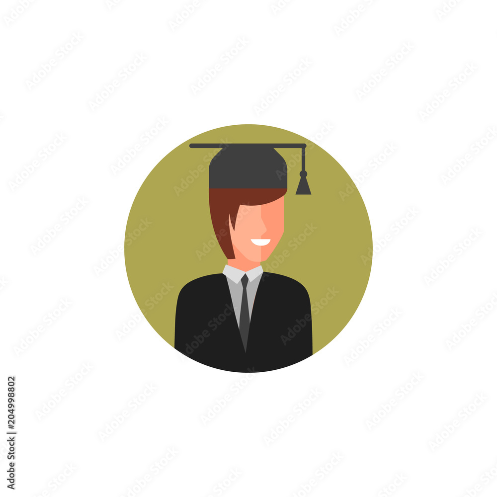 Poster colored avatar of student icon. element of colored people profession icon for mobile concept and web