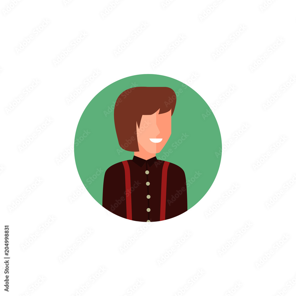 Poster colored avatar of waitress icon. element of colored people profession icon for mobile concept and we