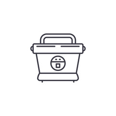 Cooler bag linear icon concept. Cooler bag line vector sign, symbol, illustration.