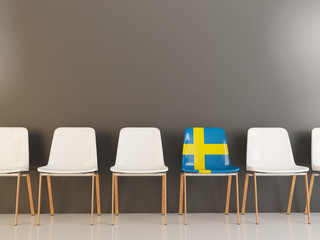 Chair with flag of sweden