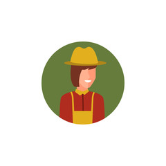 colored avatar of woman farmer icon. Element of colored people profession icon for mobile concept and web apps. Detailed avatar of woman farmer icon can be used for web and mobile
