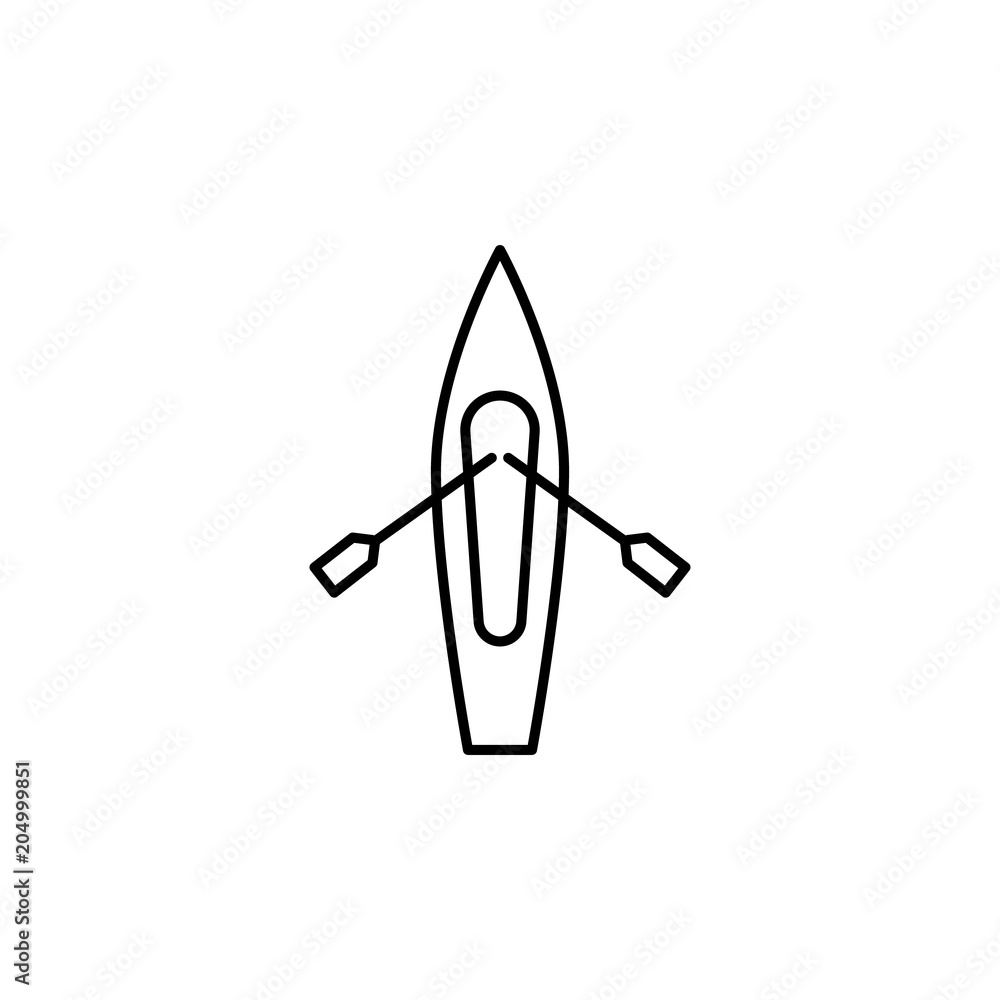 Poster kayak icon. element of travel icon for mobile concept and web apps. thin line kayak icon can be used