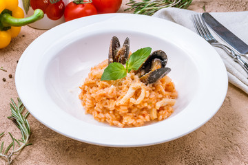 risotto with seafood