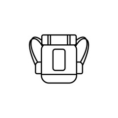tourist backpack icon. Element of travel icon for mobile concept and web apps. Thin line tourist backpack icon can be used for web and mobile. Premium icon