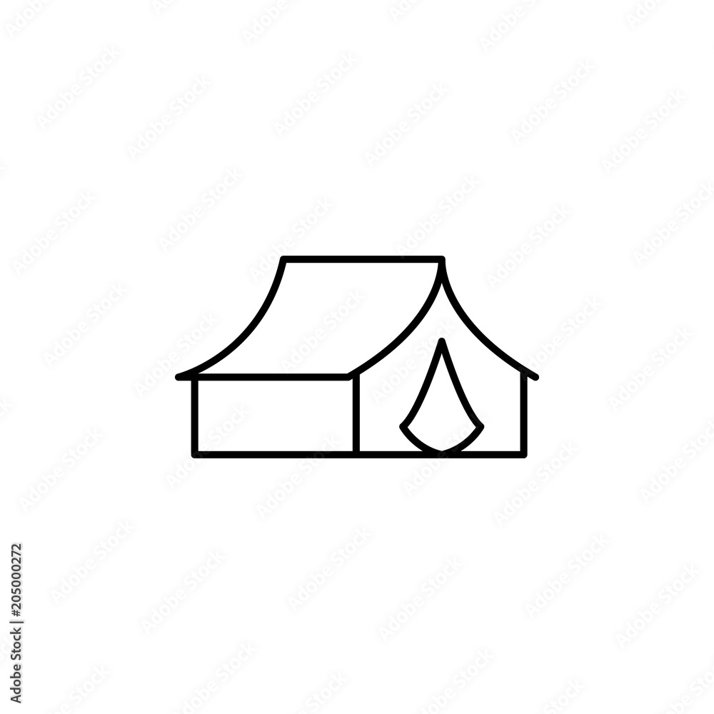 Poster tent icon. element of travel icon for mobile concept and web apps. thin line tent icon can be used f