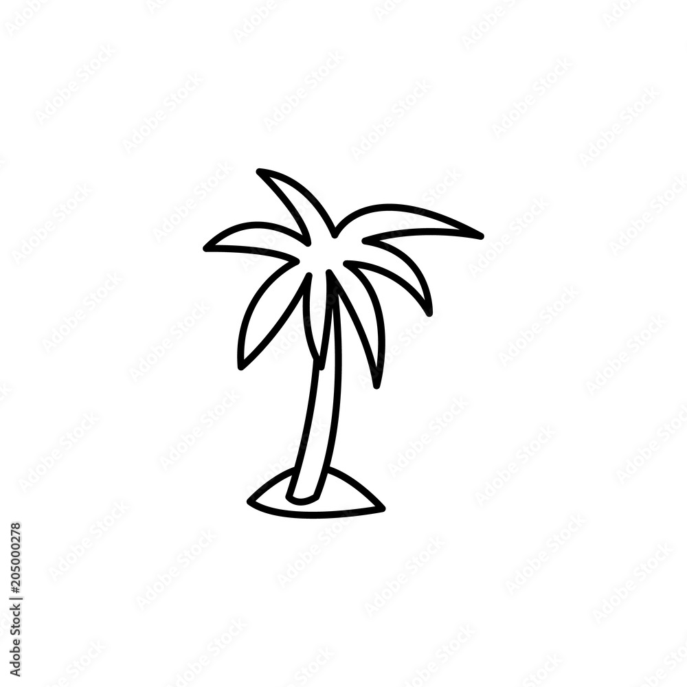 Poster palm icon. Element of travel icon for mobile concept and web apps. Thin line palm icon can be used for web and mobile. Premium icon