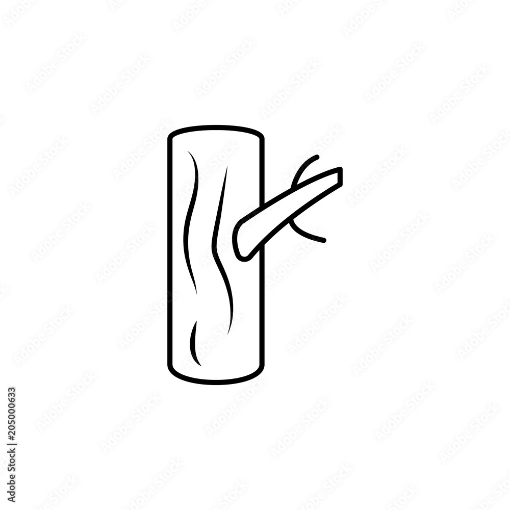 Poster stump icon. element of travel icon for mobile concept and web apps. thin line stump icon can be used