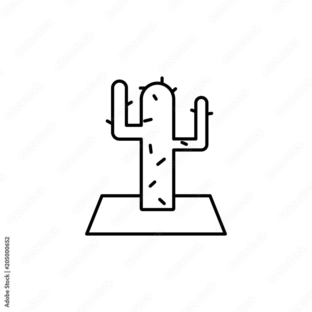 Aufkleber cactus icon. element of travel icon for mobile concept and web apps. thin line cactus icon can be us
