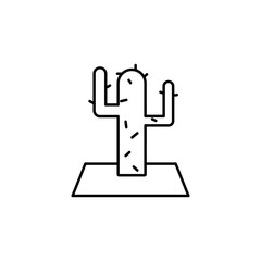 cactus icon. Element of travel icon for mobile concept and web apps. Thin line cactus icon can be used for web and mobile. Premium icon