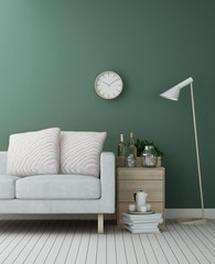 The interior relax space 3d rendering and minimal japanese	