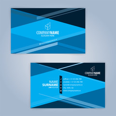 Blue and Black modern business card template, Illustration Vector 10