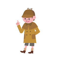 探偵　イラスト　こども
