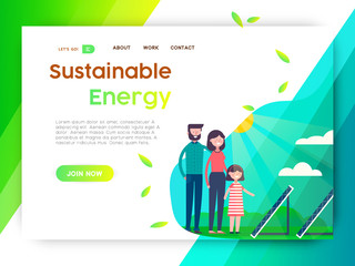 Eco friendly campaign web landing page template