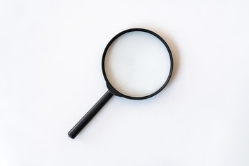 Magnifying glass isolated on white background