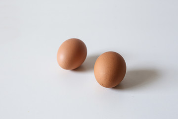 Egg on white background