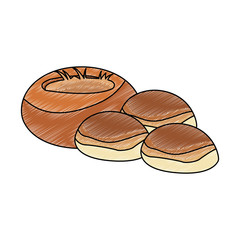 Delicious and fresh breads vector illustration graphic design