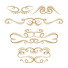 Vector calligraphy elements set.