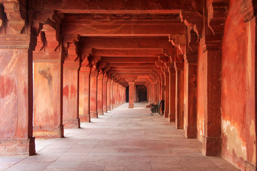 Colonnade of Panch Mahal in Fatehpur Sikri, Uttar Pradesh, India