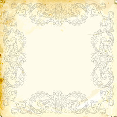 Vector baroque of vintage elements for design. 