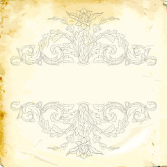 Vector baroque of vintage elements for design. 