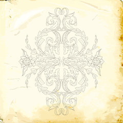 Vector baroque of vintage elements for design. 