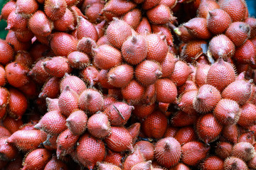 Fototapeta premium red tropical fruit Salacca or zalacca.There are both sweet taste and sour for background
