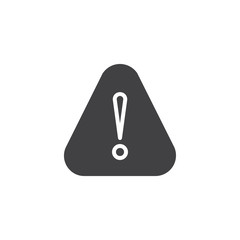 Exclamation mark vector icon. filled flat sign for mobile concept and web design. Danger simple solid icon. Hazard warning Symbol, logo illustration. Pixel perfect vector graphics