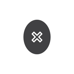 Cancel button vector icon. filled flat sign for mobile concept and web design. Delete, Remove simple solid icon. Symbol, logo illustration. Pixel perfect vector graphics