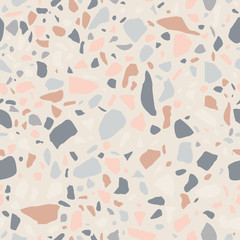 Texture Terrazzo Floor, Polished pebble stone tile.  Vector background. 