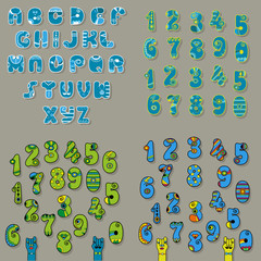 Blue and Green Alphabets