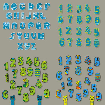 Blue and Green Alphabets