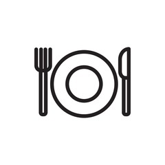 lunch, lunch dishes outline vector icon. Modern simple isolated sign. Pixel perfect vector illustration for logo, website, mobile app and other designs
