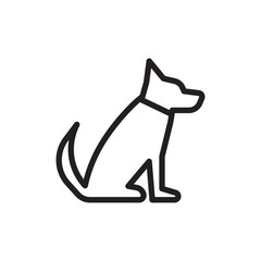 sitting dog, airport police dog outline vector icon. Modern simple isolated sign. Pixel perfect vector illustration for logo, website, mobile app and other designs