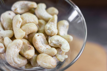 A handful of cashew nuts