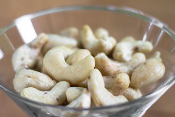 A handful of cashew nuts