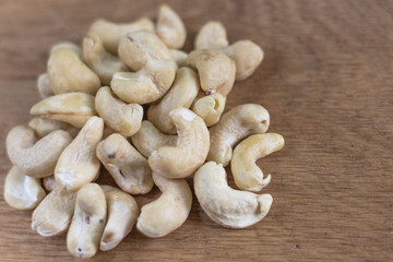A handful of cashew nuts