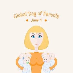 Global Day of Parents Vector Card