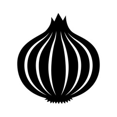Bulb onion or common onion vegetable flat vector icon for food apps and websites