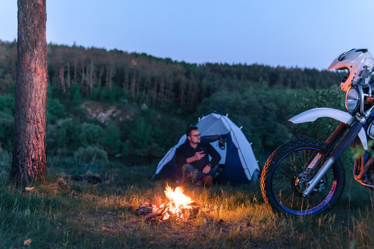 biker camping