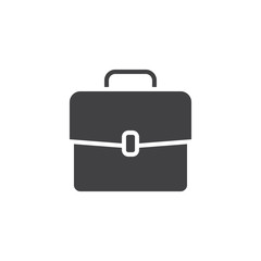 Briefcase vector icon. filled flat sign for mobile concept and web design. Portfolio simple solid icon. Suitcase symbol, logo illustration. Pixel perfect vector graphics